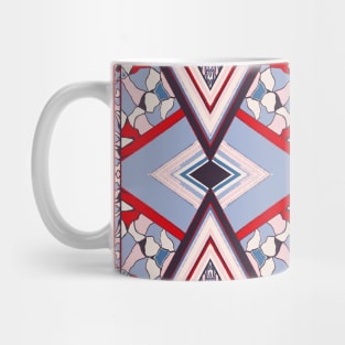 Handmade Purple and Red Geometry Mug